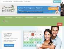 Tablet Screenshot of americanpregnancy.org